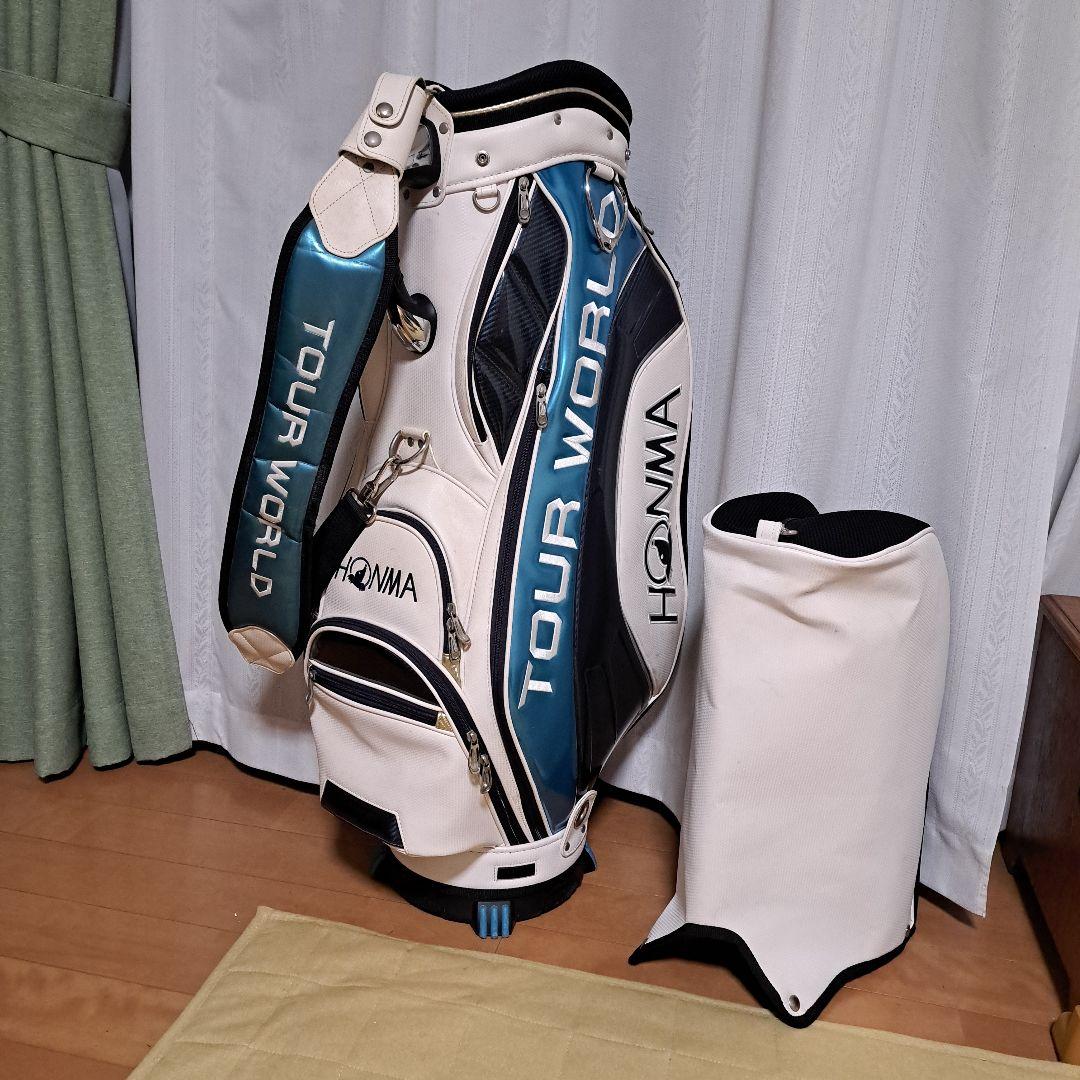 HONMAツアーワールドキャディバッグ-9.5インチ。フード付き（フードは美品) Yahoo!オークション -「キャディバッグ ホンマ ツアーワールド」の落札