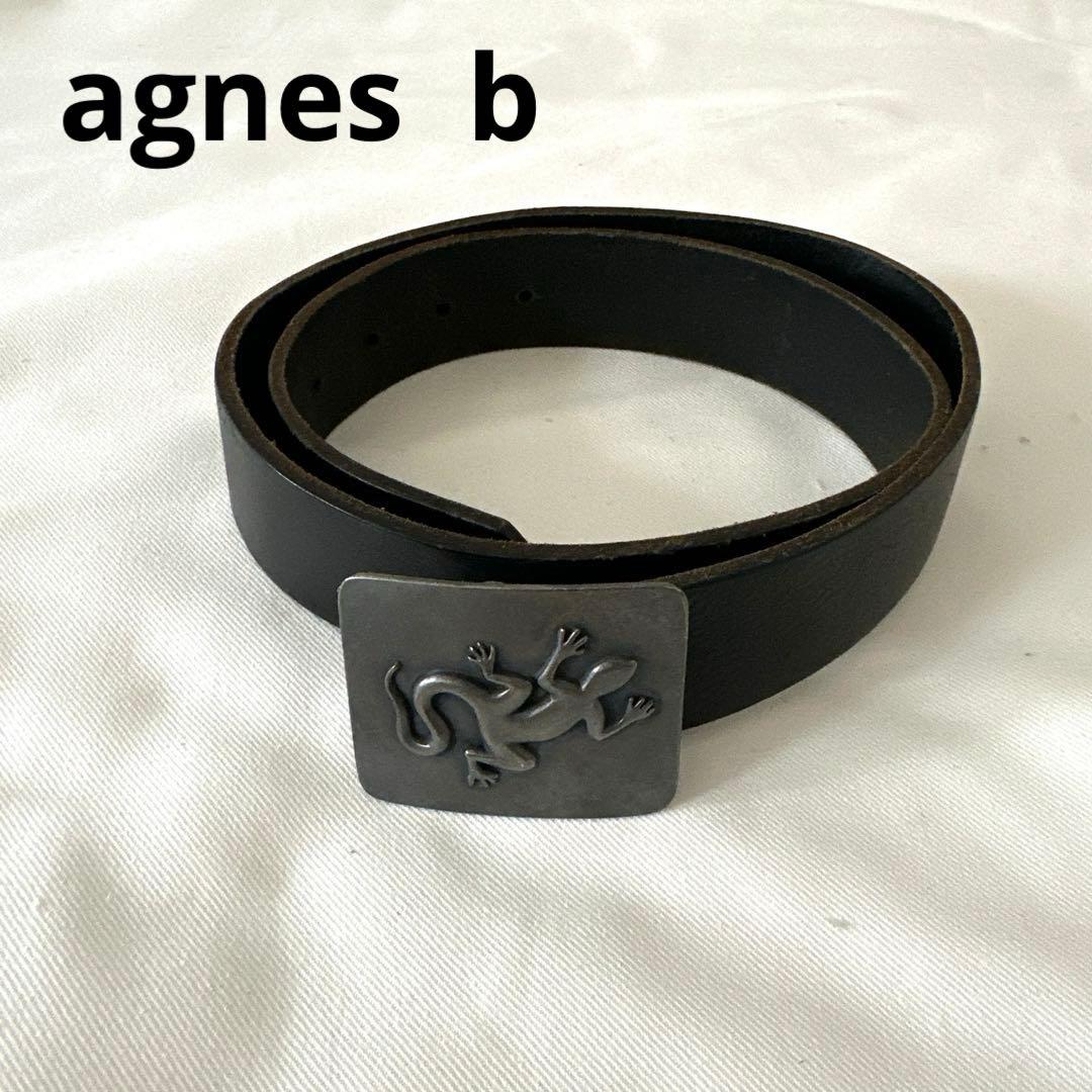 アニエスベーagnes b ロゴバックル レザーベルト/フランス製 agnes b.｜ロゴバックル レザー ベルト | Rakuten Fashion(楽天