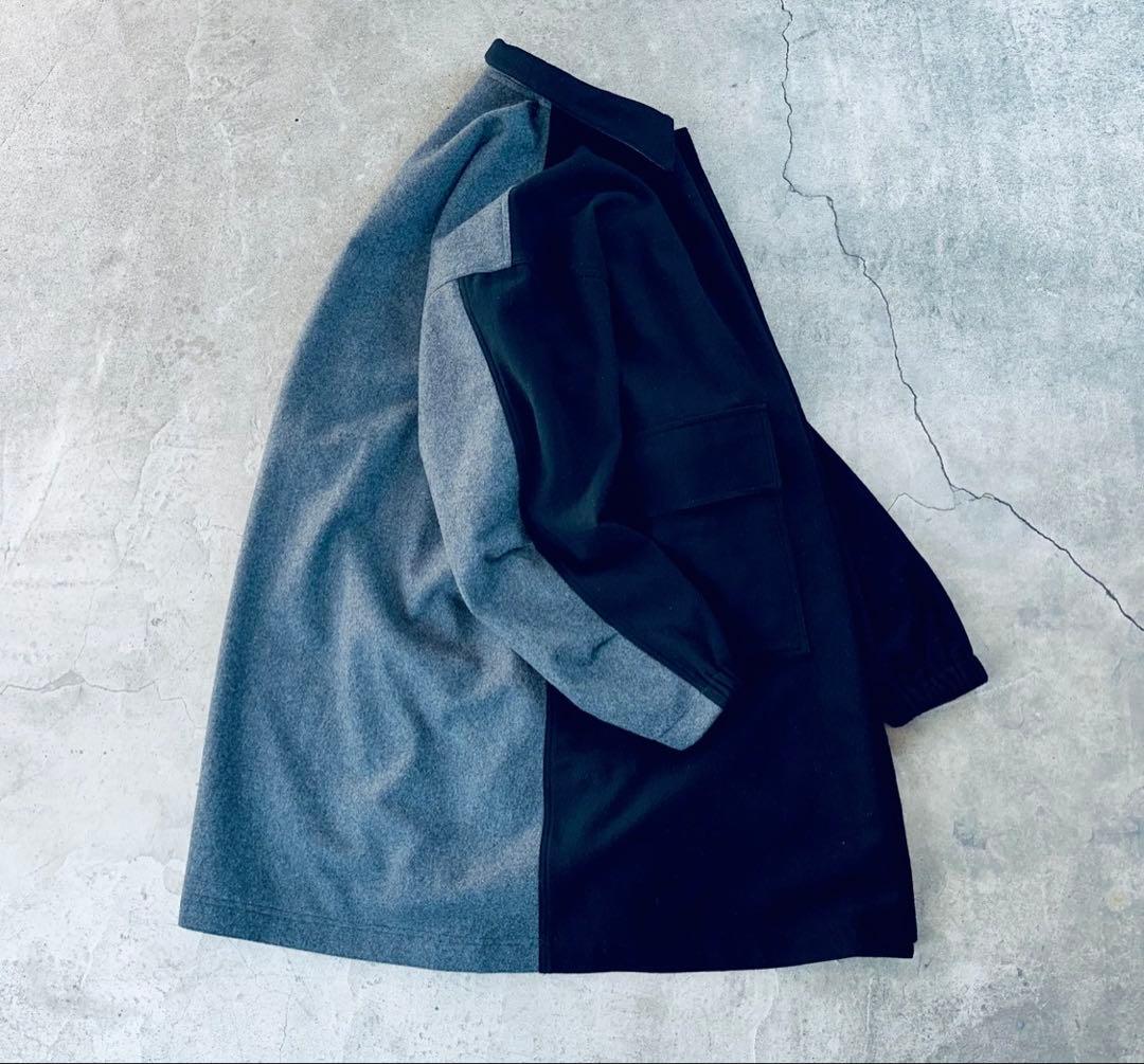 STUMPSTAMP COMFORT COAT \"WOOL\"（BLK×GRY)