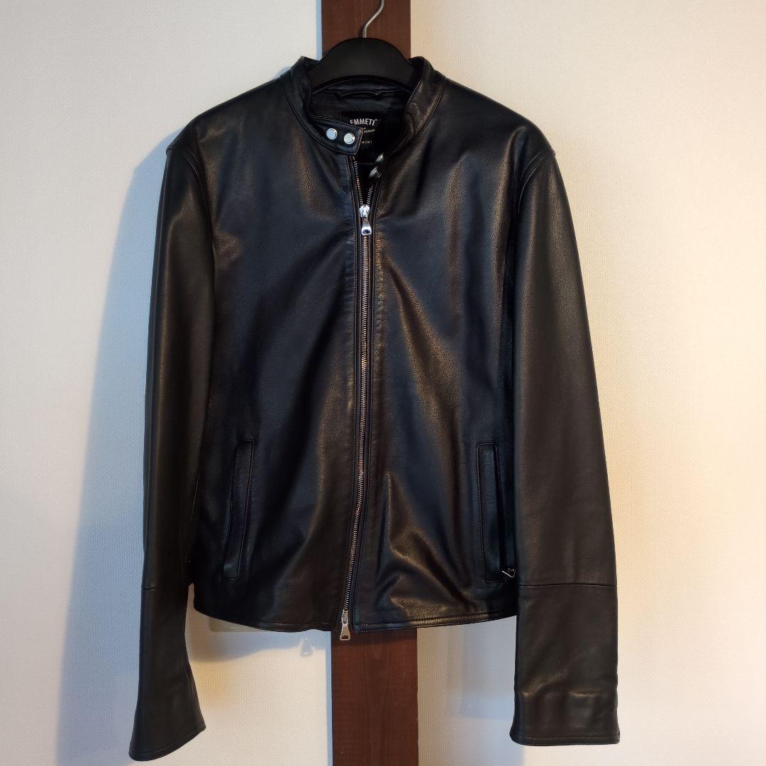 EMMETI エンメティ ブラック レザー シングルライダース 美品 EMMETI（エンメティ） EMMETI ／ ラムナッパレザーシングルライダース