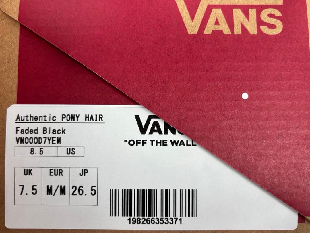 靴 Vans Exclusive for RHC Authentic 26.5cm