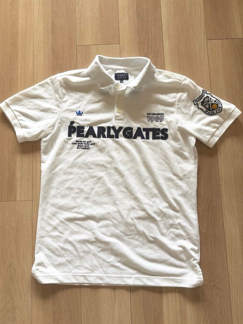 PEARLY GATES ポロシャツ サイズ5 ホワイト - メルカリ