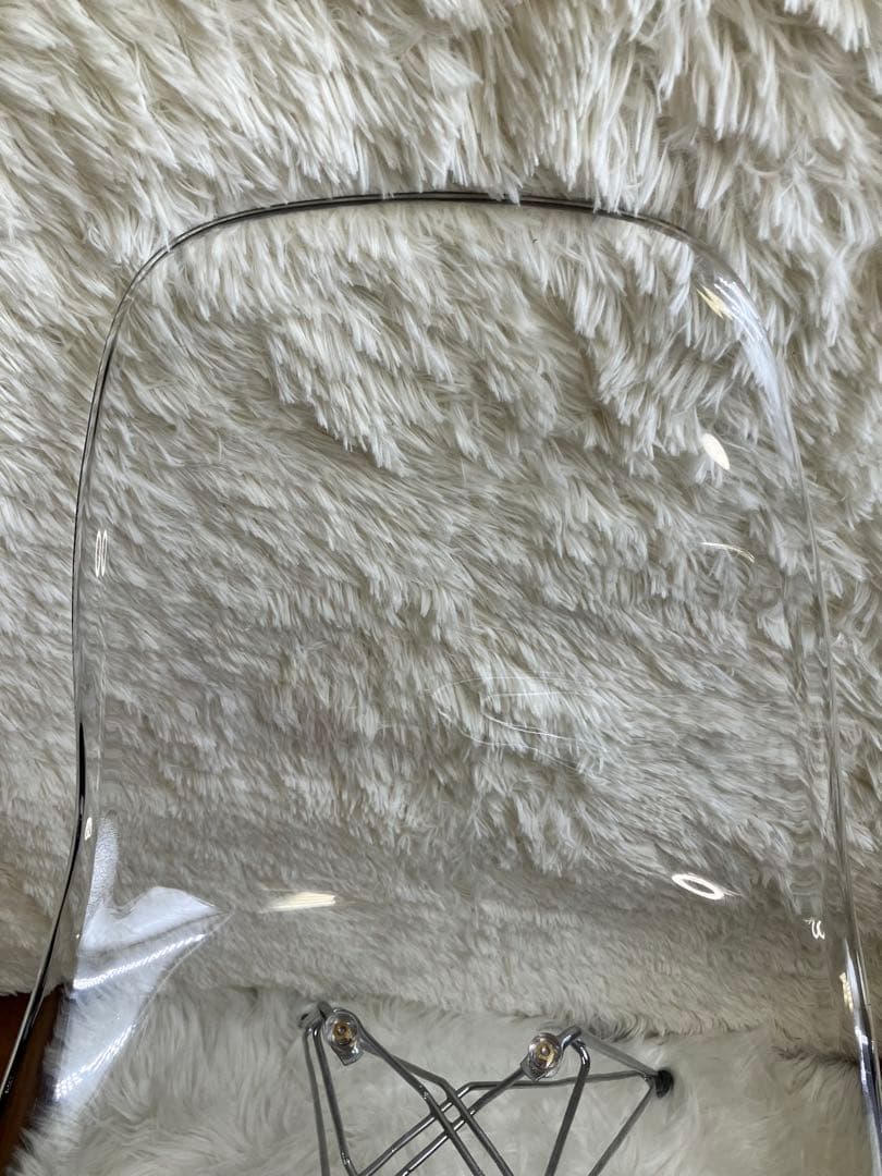 透明 アクリル製 ミッドセンチュリーデザインチェア 脚クローム - メルカリ