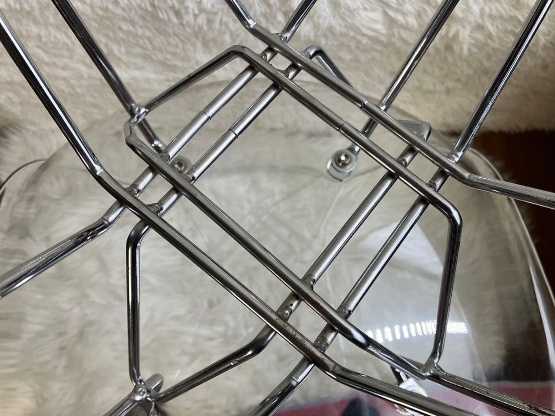 透明 アクリル製 ミッドセンチュリーデザインチェア 脚クローム - メルカリ