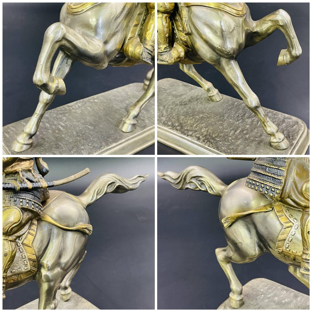 色絵鋳銅製 騎馬武者像 楠木正成 約5.1kg ブロンズ像 R8SC11 - メルカリ