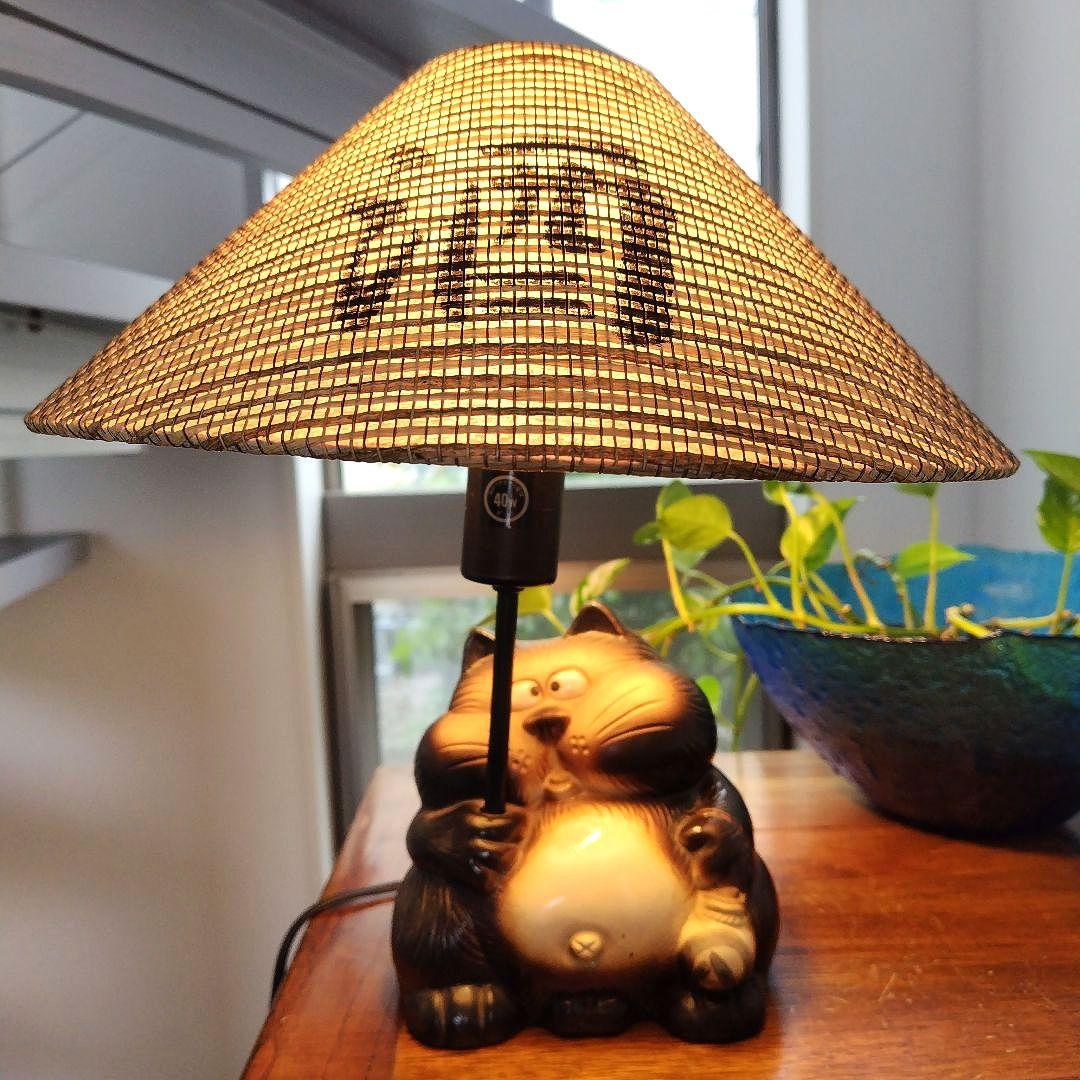 美品！LAMP HOUSE 昭和レトロ 松下電工 たぬき 陶器 テーブルランプ