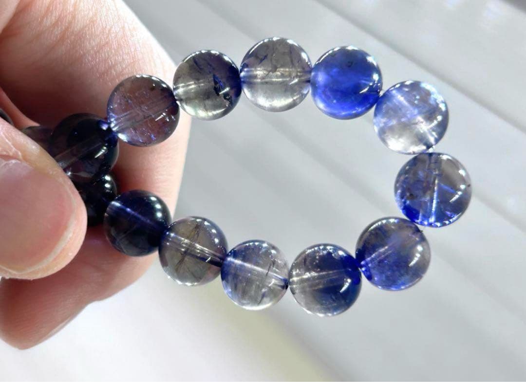 ス*⚡様 天然石 高品質 アイオライト ブレスレット 9.4mm