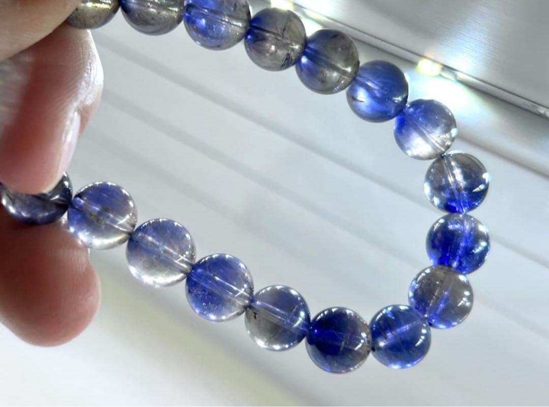 ス*⚡様 天然石 高品質 アイオライト ブレスレット 9.4mm