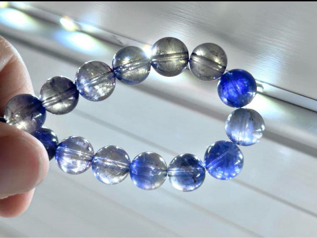 ス*⚡様 天然石 高品質 アイオライト ブレスレット 9.4mm