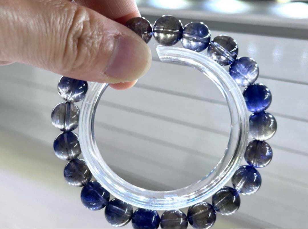 ス*⚡様 天然石 高品質 アイオライト ブレスレット 9.4mm