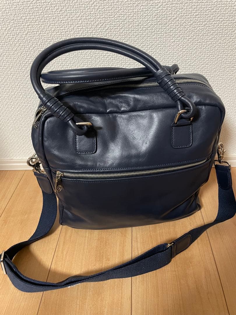 muta ネイビー レザー トートバッグ MUTA MARINE ネイビー トートバッグ 最高級『muta』ガルーシャ エイ革