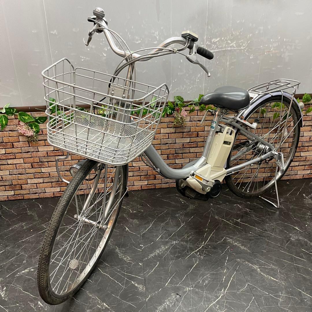93】電動自転車 YAMAHA PAS シルバー 26インチ