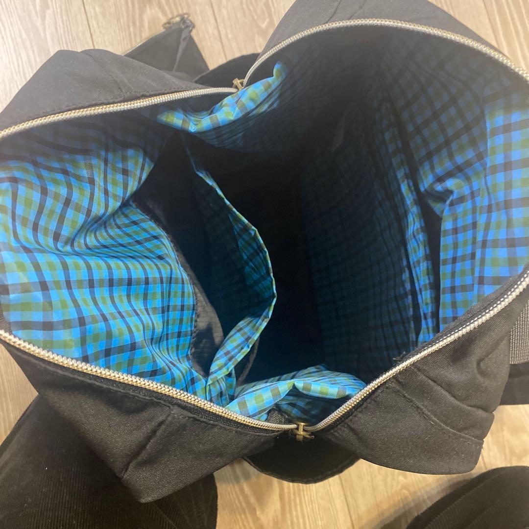 R**様 ブラック マザーズバッグ クマ刺繍ポーチ付き familiar