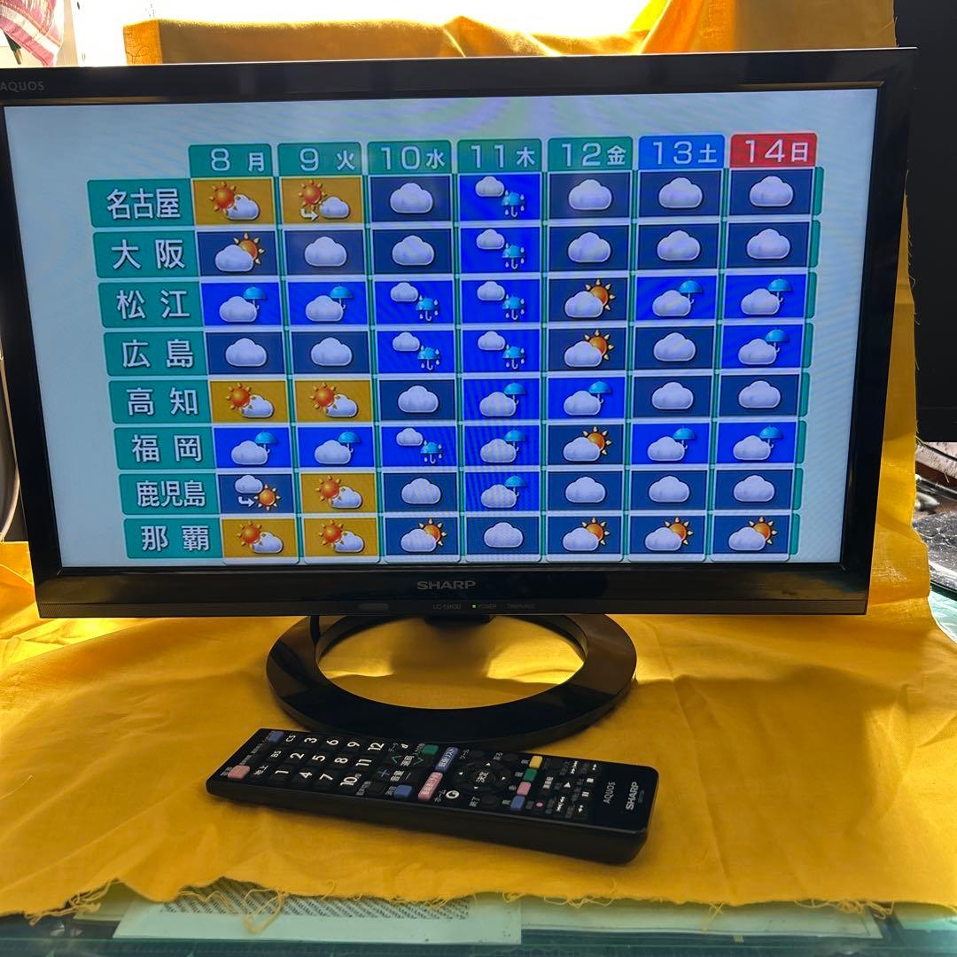 シャープ　アクオス LC-19K30 2015年製テレビ LC-19K30-B 液晶テレビ AQUOS(アクオス) ブラック系 [19V型