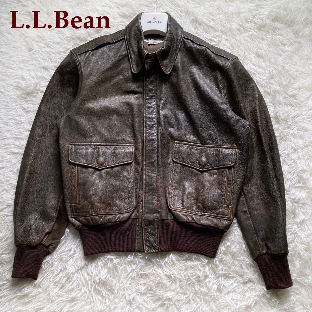 90's✨ L.L.Bean レザージャケット USA製 A-2 フライト 38 - メルカリ