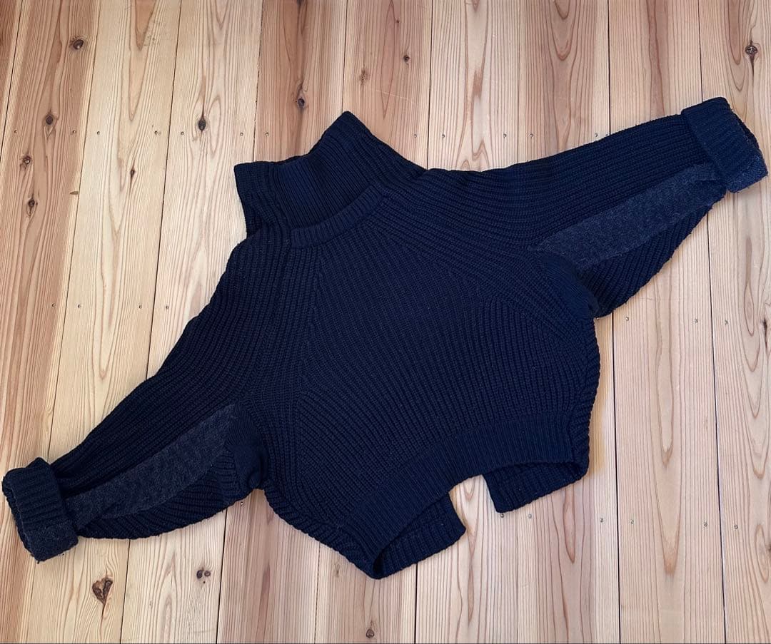 TOGA PULLA /ドルマン タートルニット／ネイビー36 - トップス最高