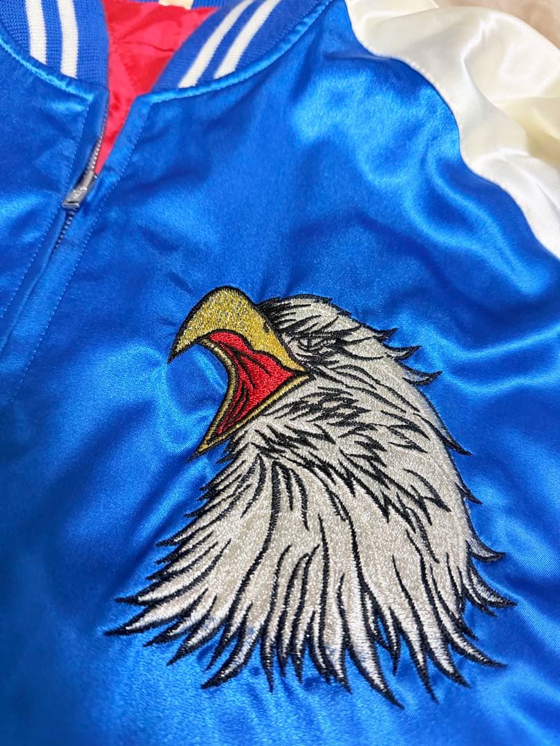 YOKOSUKA vintage 90s 鷲 龍 日本限定 スカジャン サテン - メルカリ