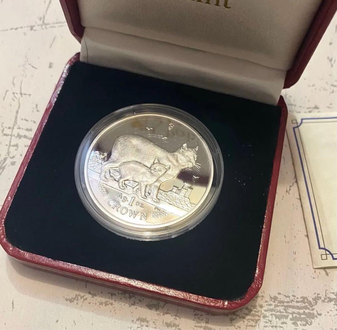 限定レア☆マン島 キャットコイン 銀貨 2012 マンクス Manx 純銀 猫