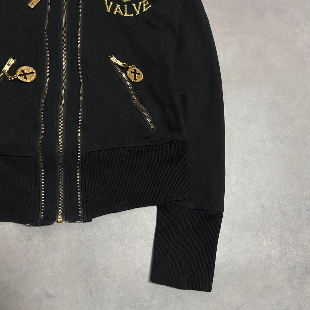 平成ギャル d.i.a ブルゾン 十字架 ドクロ ヒョウ柄 グランジ CE63