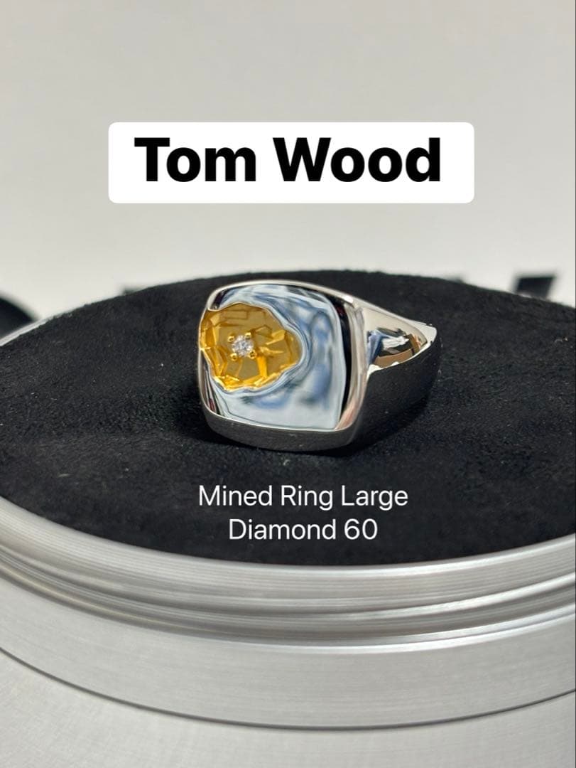 Tom Wood Mined Ring Large Diamond 60 - メルカリ