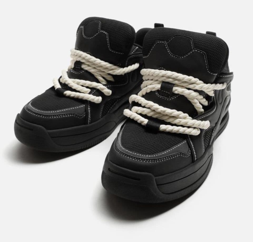 ZARA ロープディテール スケーター スニーカー 27cm - メルカリ