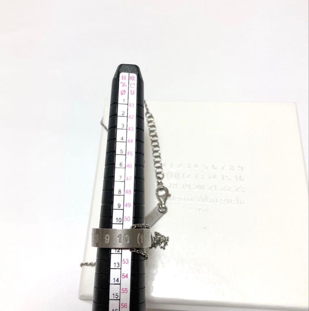 新品 25ss マルジェラ ナンバリングリングネックレス 銀シルバー