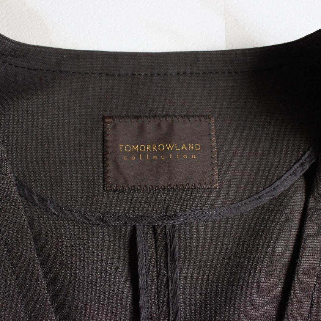 TOMORROWLAND パンツスーツ セットアップ 麻 ノーカラー S