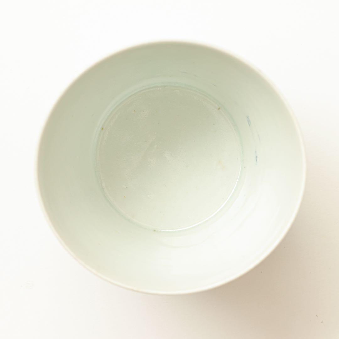 古伊万里 伊万里 江戸 中期 花文様 菖蒲 水仙 大きな!! 蕎麦猪口 染付