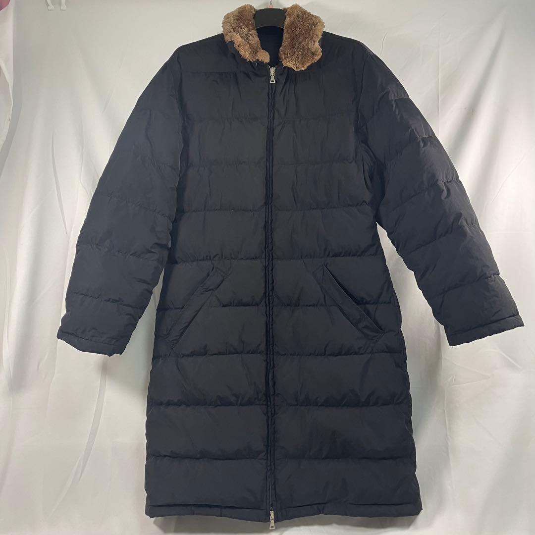 Erina様用EF1229-1-1 レディース ダウンコート 黒 イタリア製 フーデットダウンコート《TAIONコラボレーション