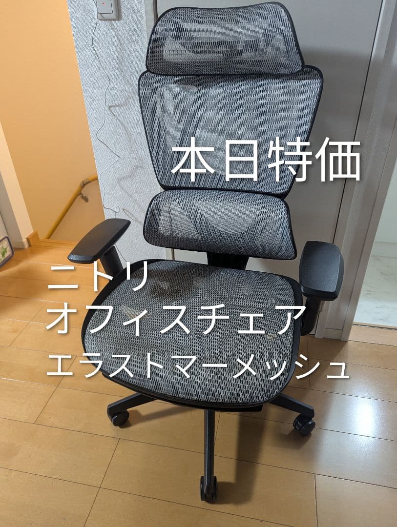 【本日特価】ニトリ オフィスチェア(OC707 エラストマーメッシュ GY) ニトリ（NITORI） オフィスチェア(OC707 エラストマーメッシュ GY