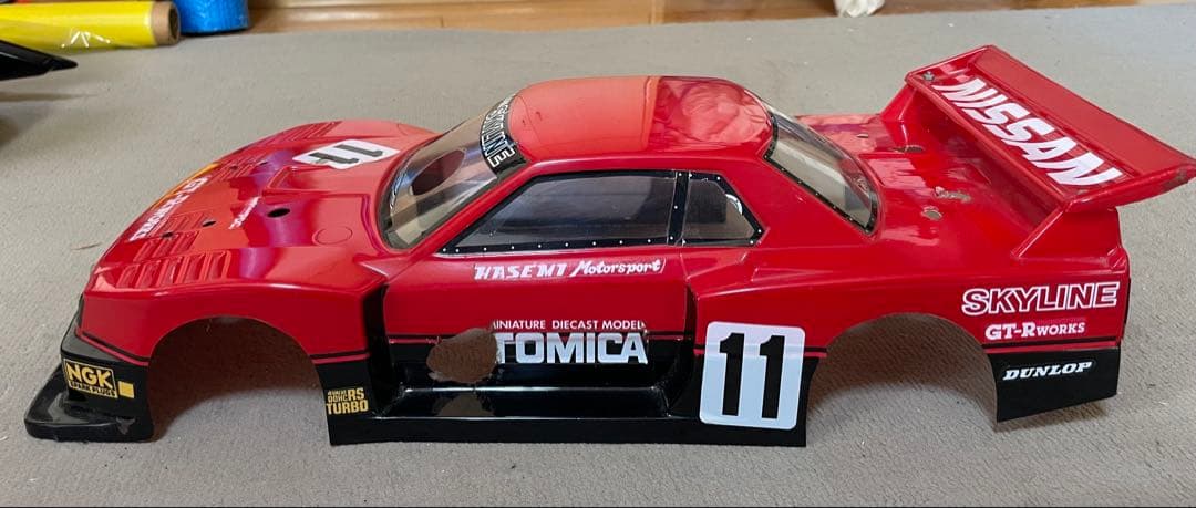 R30スカイライン スーパーシルエット 1/10ラジコンボディ 塗装品・中古