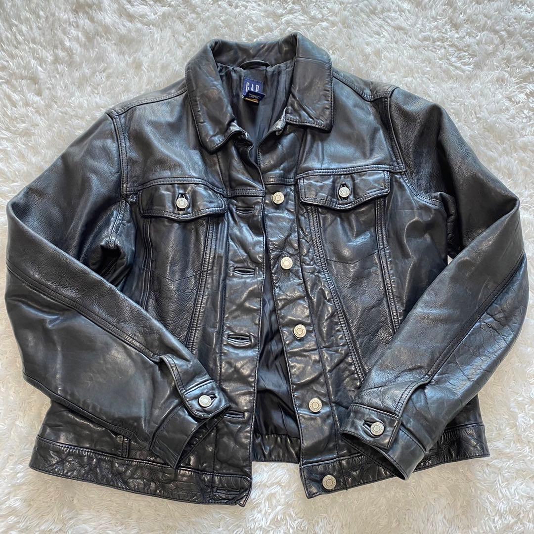 希少 オールドギャップ レザージャケット 3rd トラッカー Gジャン 90s