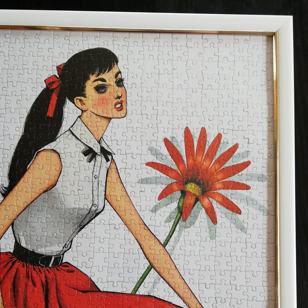 パズル額入り　中原淳一　『赤いスカート』