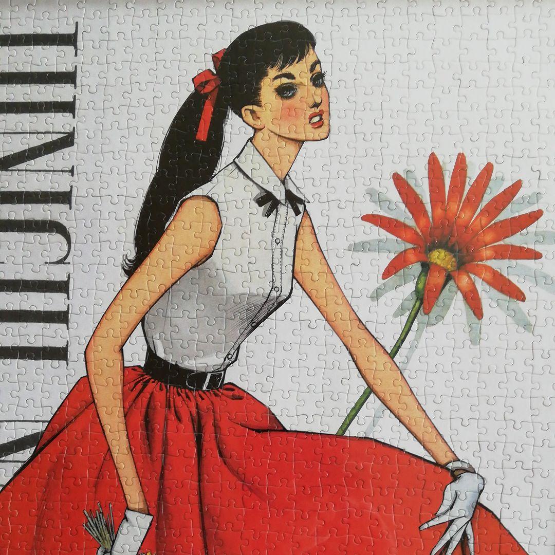 パズル額入り　中原淳一　『赤いスカート』