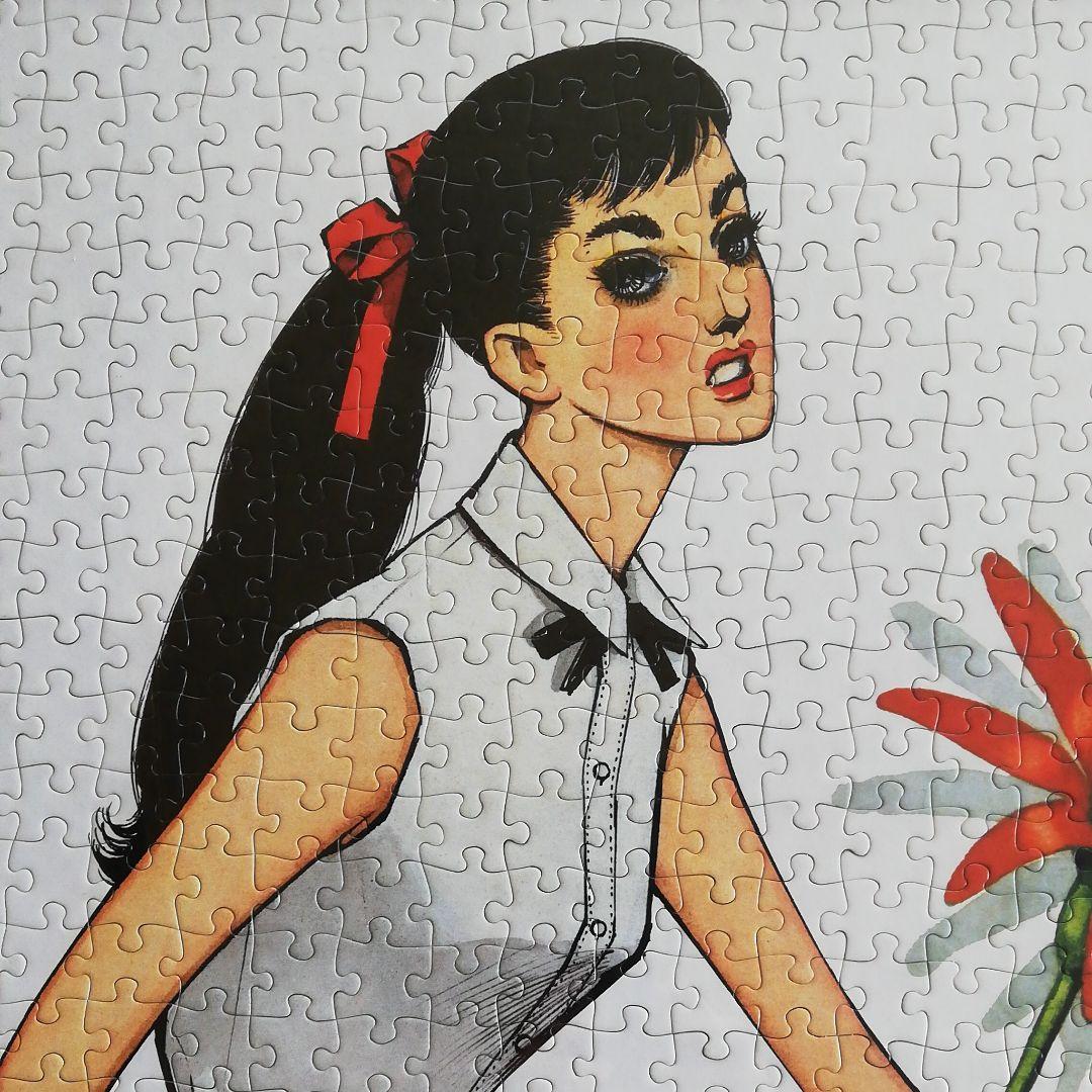 パズル額入り　中原淳一　『赤いスカート』