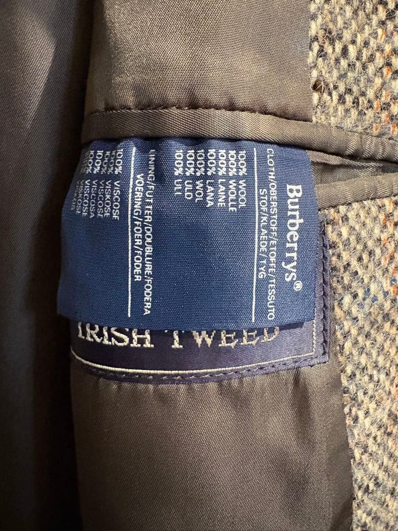 バーバリー ヘリンボーン irish tweedバルマカーンコートイングランド