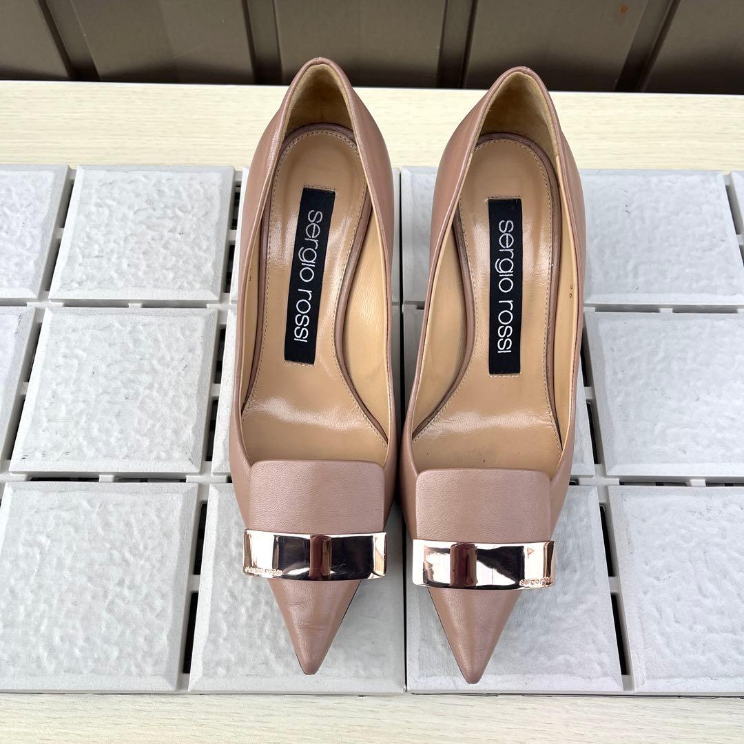 36 Sergio rossi sr1 パンプス ピンク ベージュ 23 - メルカリ