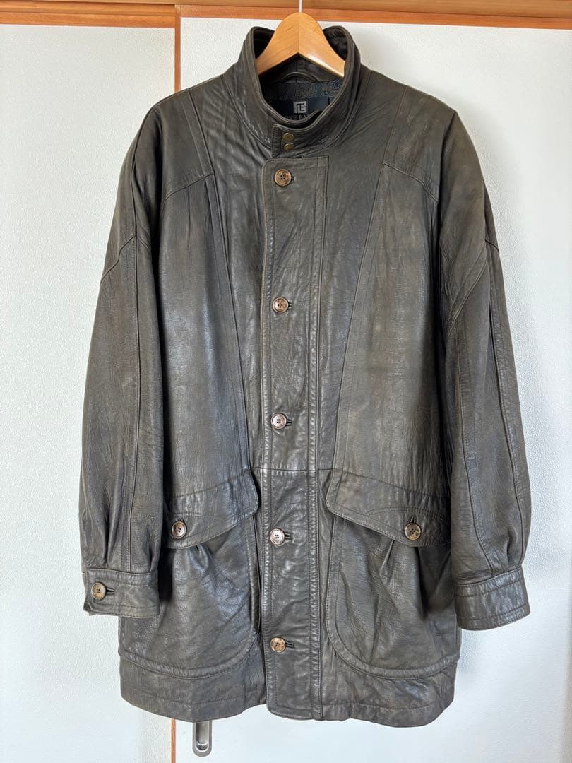 ピエールバルマン レザーコート 中古・古着通販】PIERRE BALMAIN (ピエール バルマン) レザーコート