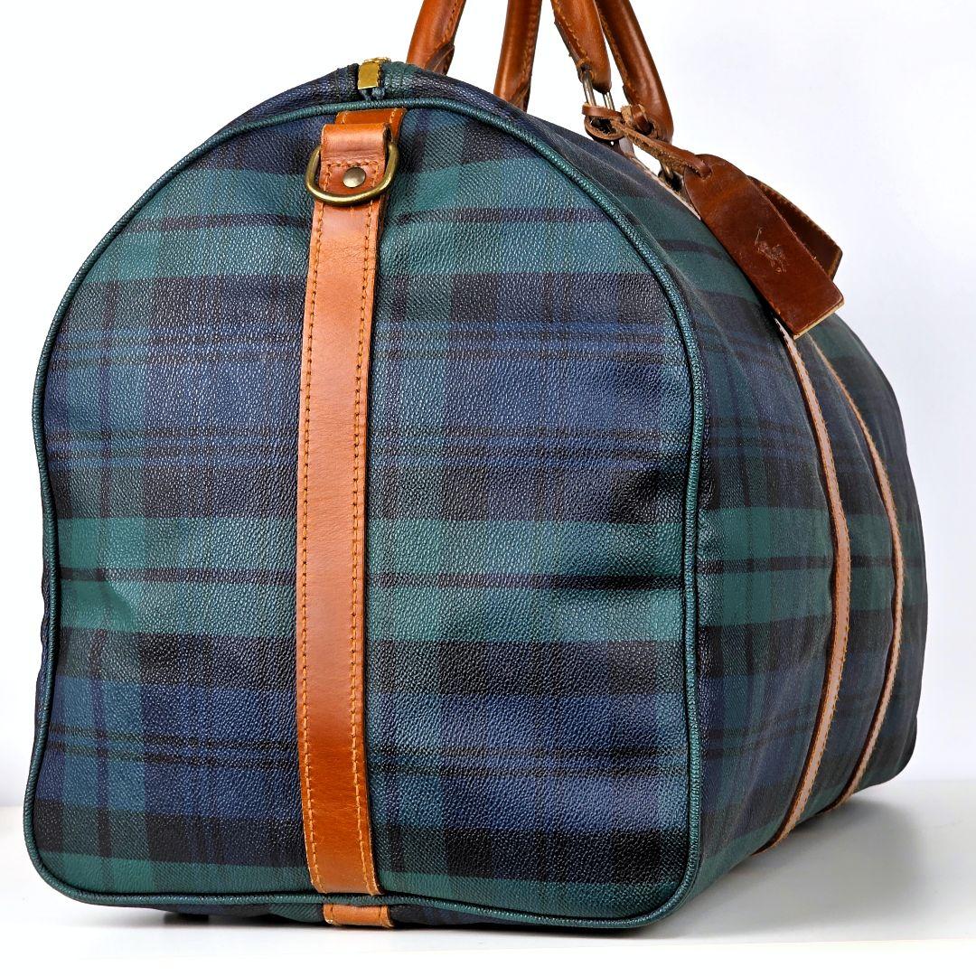 美品 ラルフローレン RALPH LAUREN ブラックウォッチ ボストンバッグ