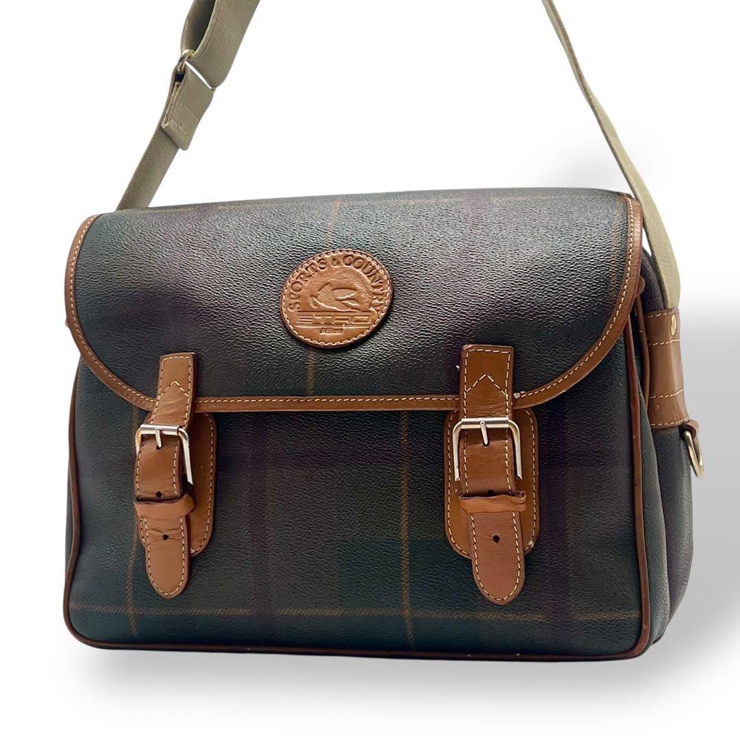 レア エトロ ショルダーバッグ スポーツカントリー ライン メッセンジャー レア エトロ ショルダーバッグ スポーツカントリー ライン