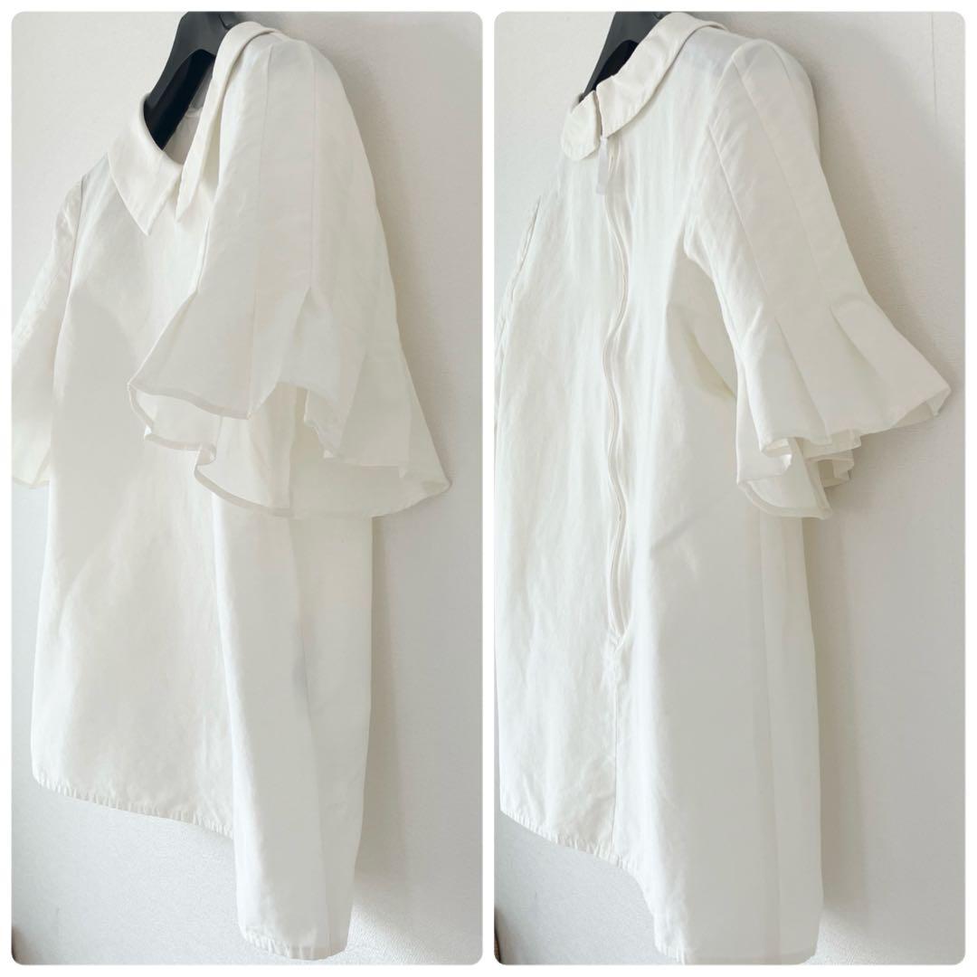 p*h様 フォクシー FOXEY コットンシルクプリーツスリーブブラウス 40