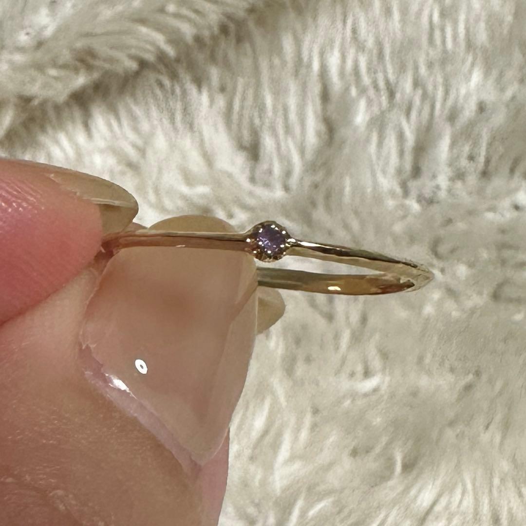 K10金ゴールドリング アネモネ　anemone アメジスト 楽天市場】誕生石リング[K10] (2月：アメジスト)／アネモネ（ANEMONE