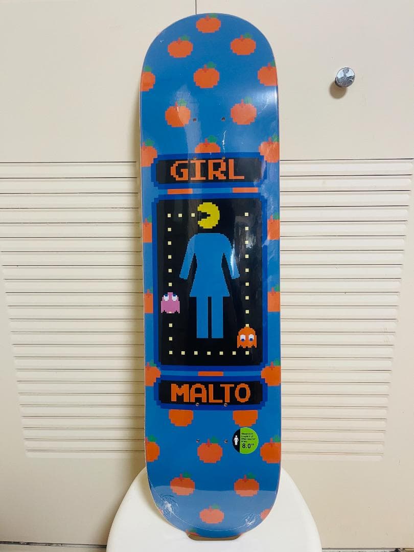 台湾製無地黒デッキテープ付きGIRL ガール　8.0デッキ GIRL ガール スケートボード デッキ 8.0 inch MR MAPS SERIES ムラサキ