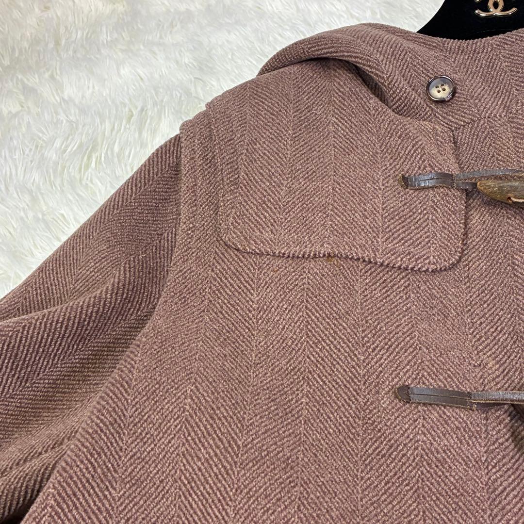 グローバーオール ダッフルコート ヘリンボーン ブラウン系 トグル