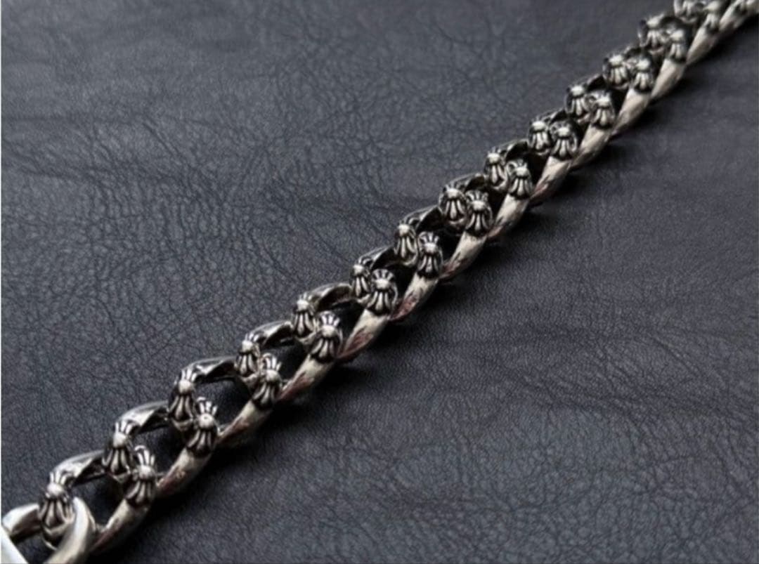 シルバー925刻印あり ファンシーリンク チェーン シルバーブレスレット