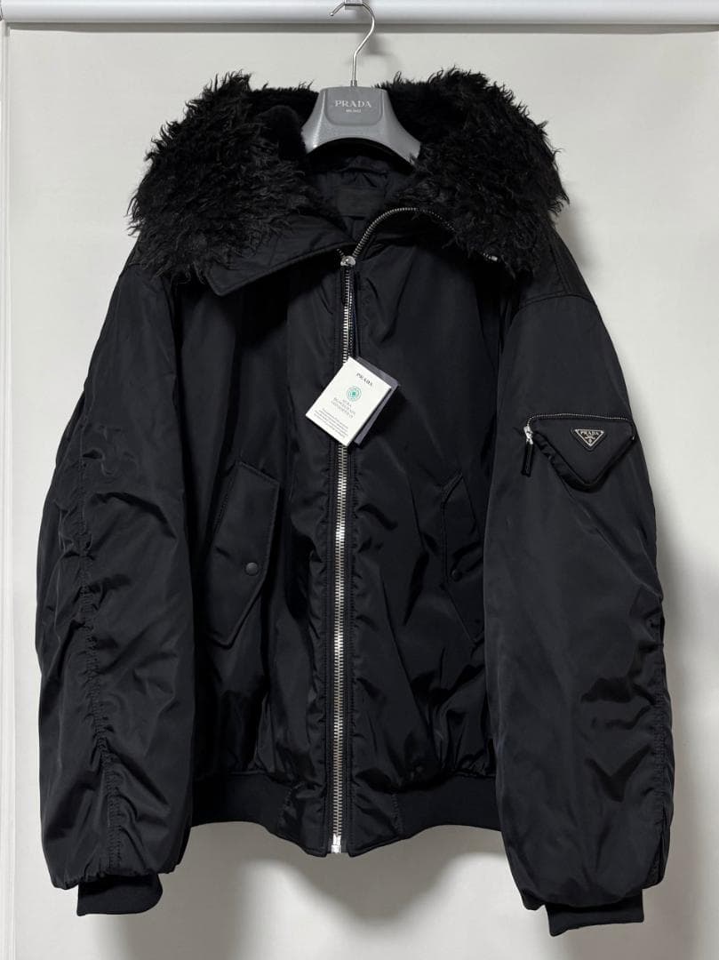 【Take※※※49】PRADA BOMBER JAKET 3点SET-1 Prada triangle-logo Bomber Jacket | Black | FARFETCH
