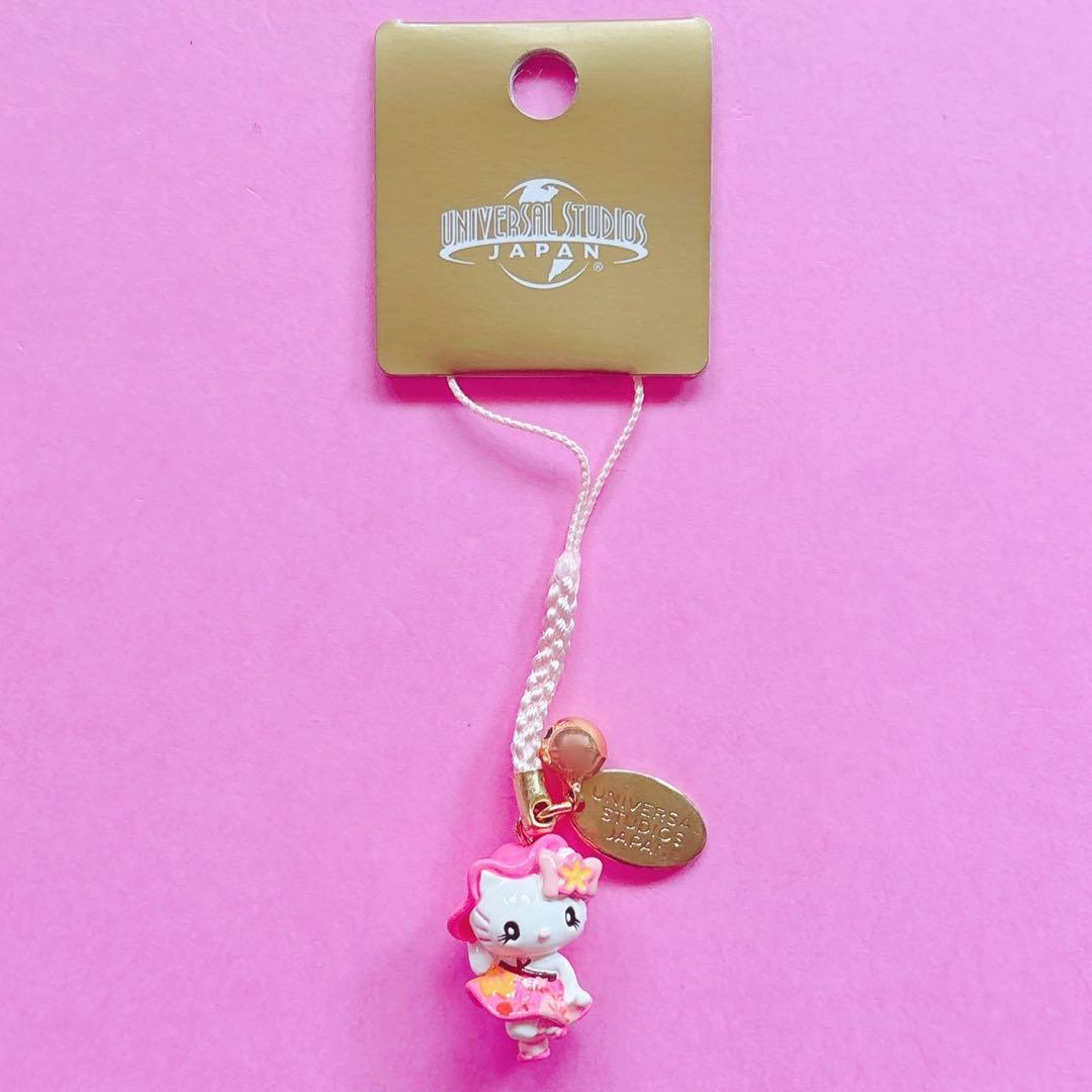 ♡キティ 根付け ストラップ ボールペン ユニバーサル USJ いちごミルク風呂