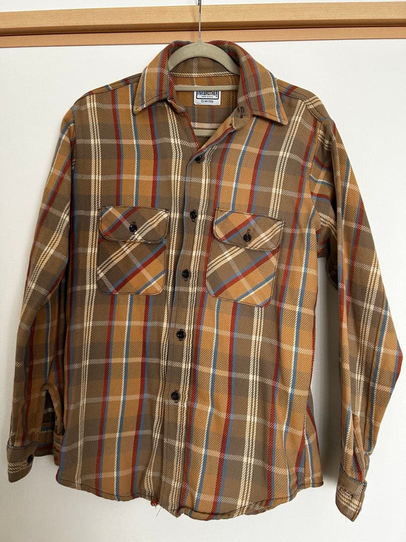 色味◎70s80s【USA製】FIVE BROTHER ネルシャツ - メルカリ