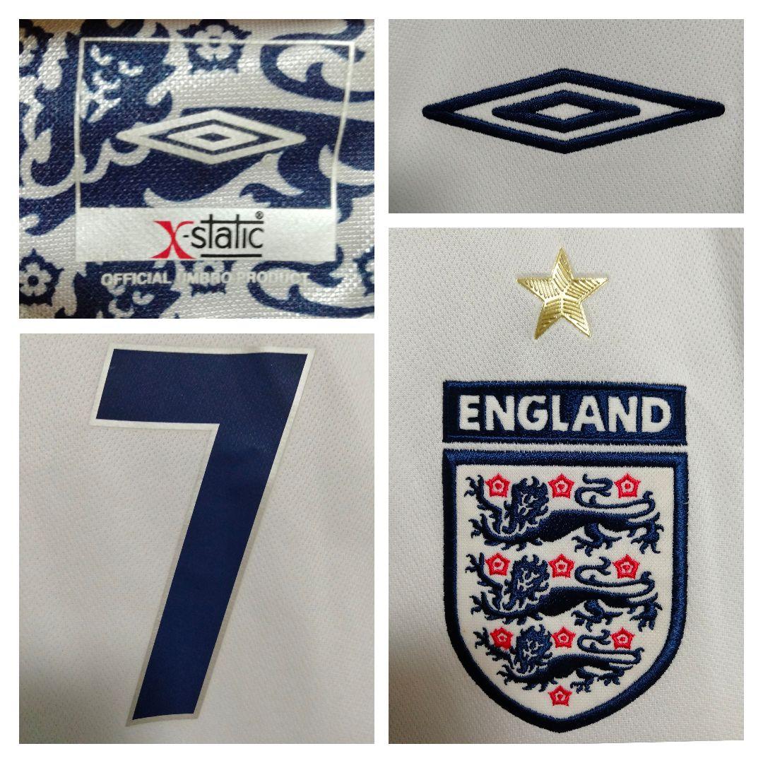 イングランド代表 ベッカム #7 長袖ユニフォーム 05/07 紙タグ付 正規