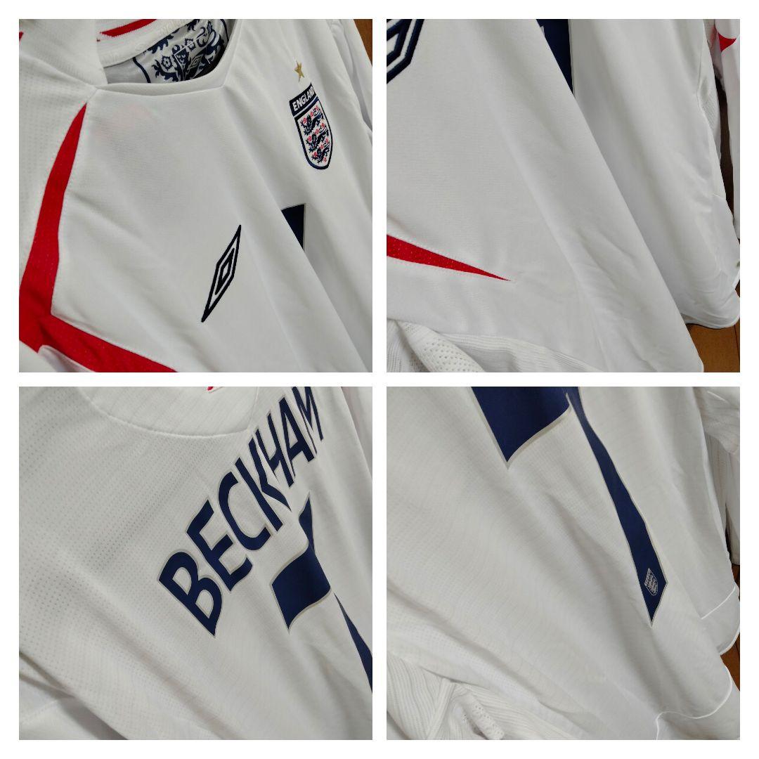 イングランド代表 ベッカム #7 長袖ユニフォーム 05/07 紙タグ付 正規